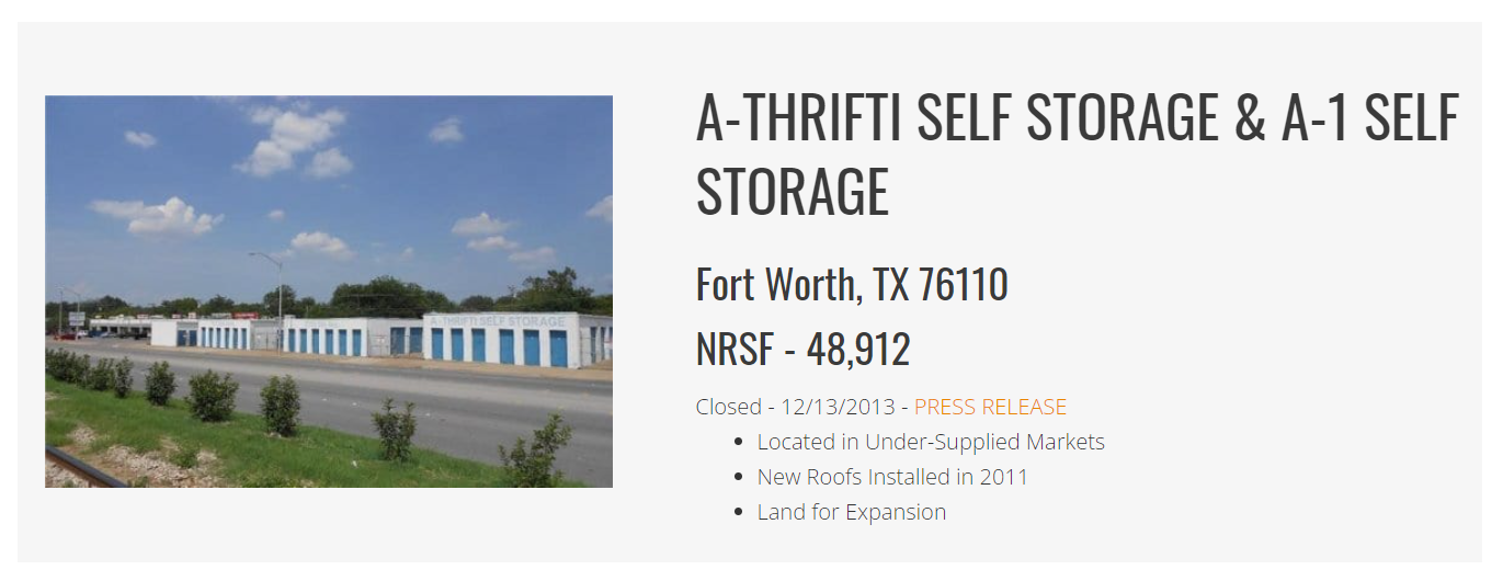 A-Thrifti Self Storage & A-1 Self Storage Closed