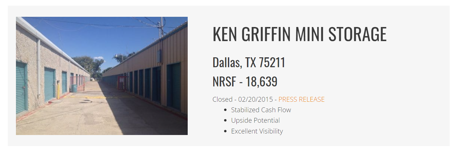 Ken Griffin Mini Storage Closed