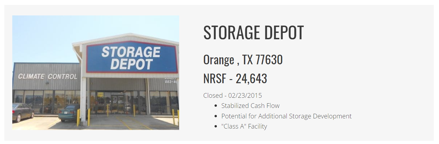 Storage Depot Closed