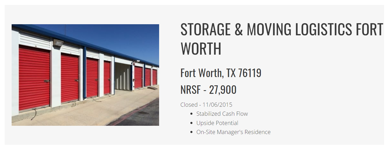 Storage & Moving Logistics Fort Worth Closed
