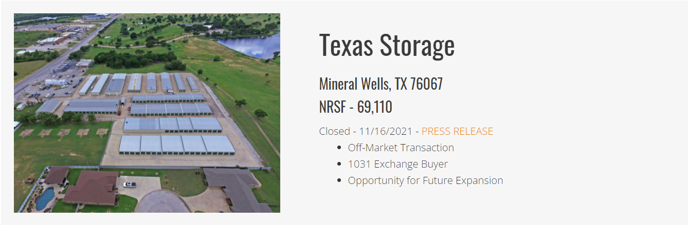 Texas storage