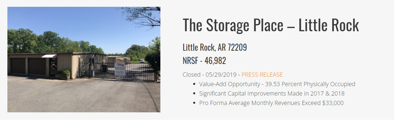 the storage place- little rock